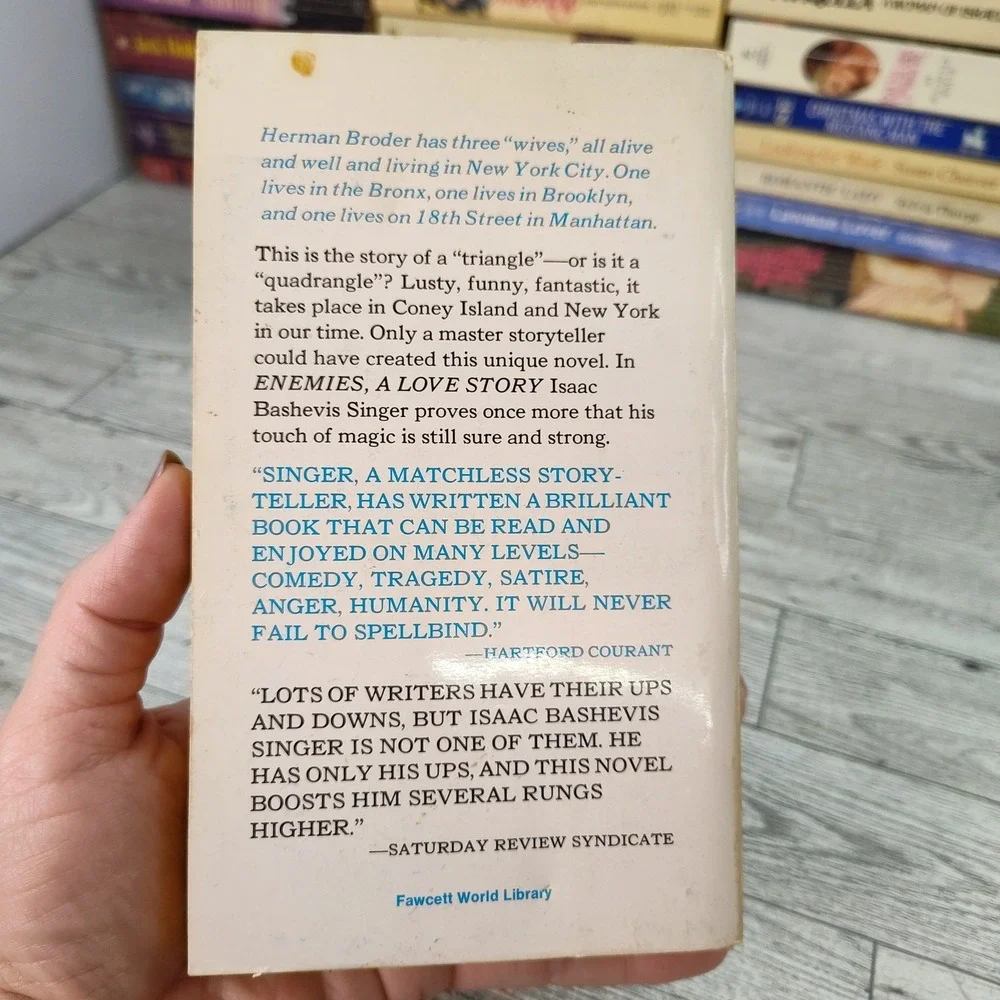 Enemies A Love Story by‎ Isaac Bashevis Singer 70s Fawcett Crest Paperback Novel